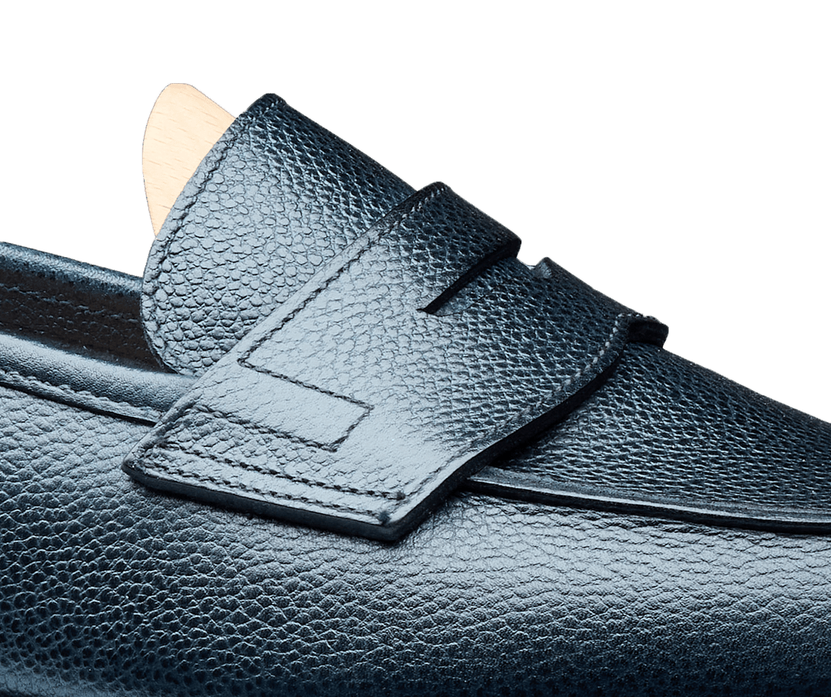 Richmond 2 Navy Pebble Grain