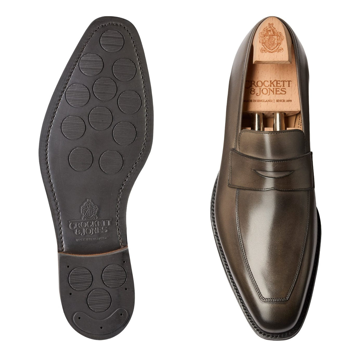 Merton Grey Burnished Calf