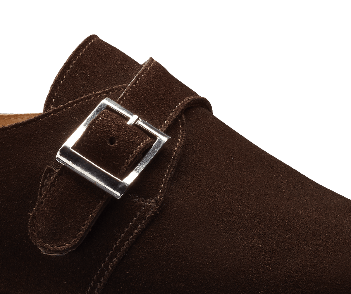 Monkton Dark Brown Calf Suede