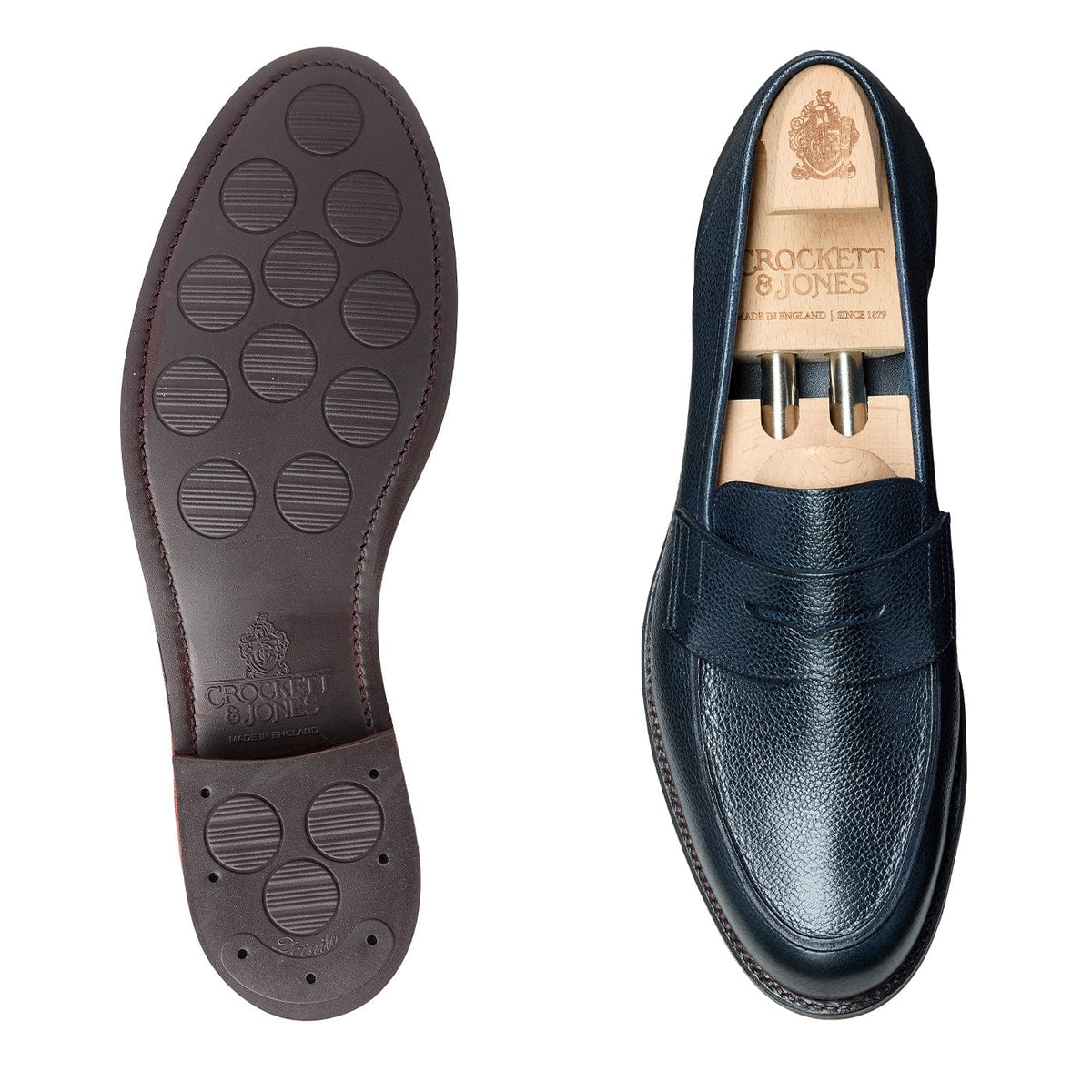 Richmond 2 Navy Pebble Grain