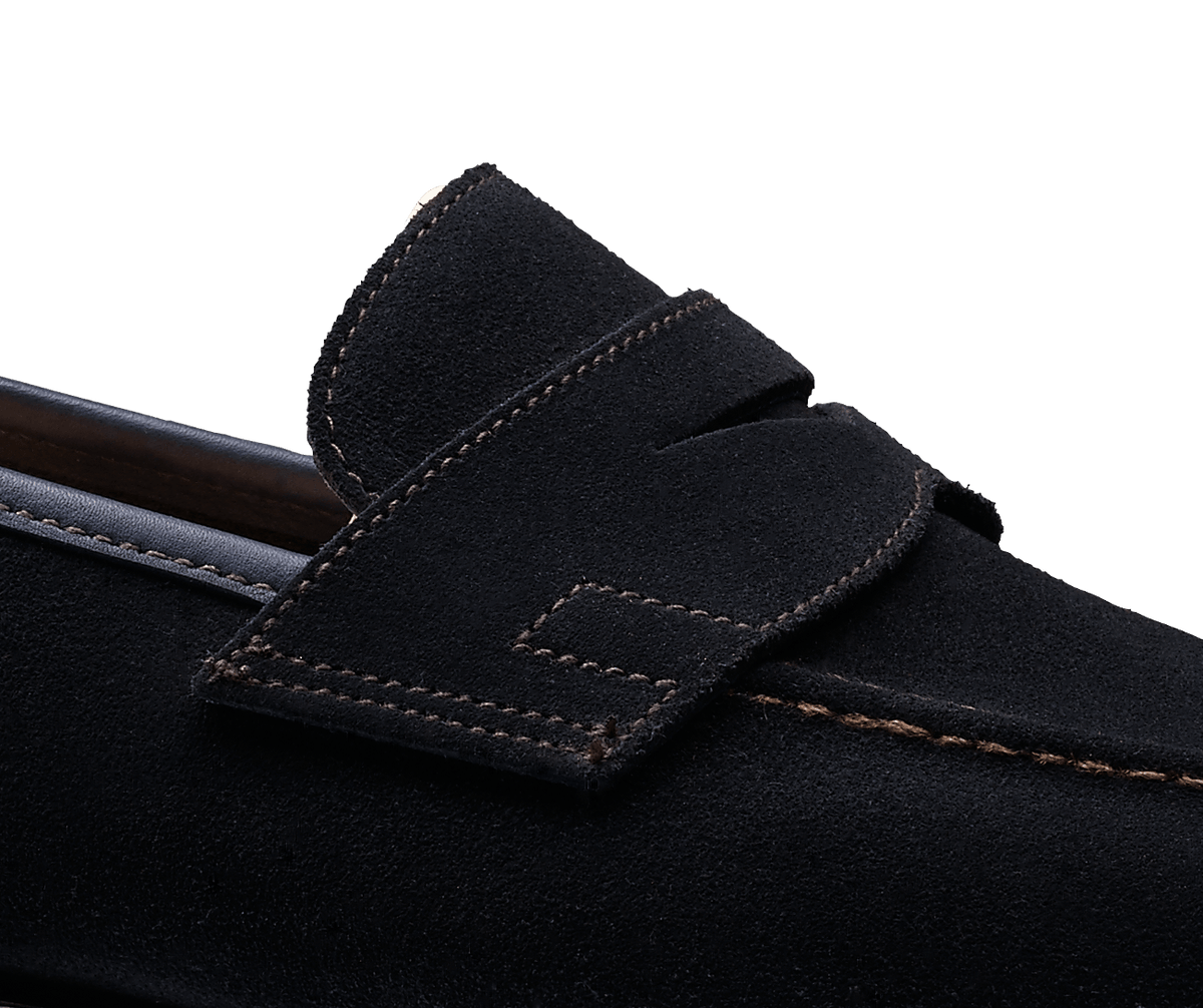 Teign Navy Suede